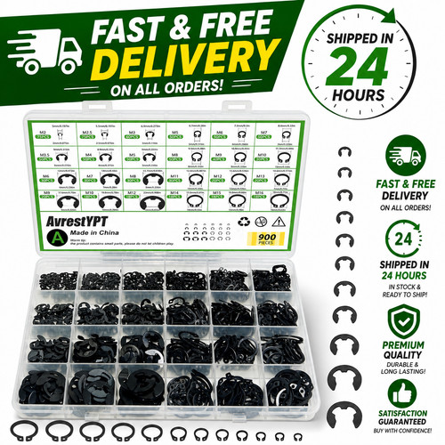 900pcs clips assortment - c, and